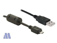 Delock USB2.0 Anschlusskabel 1.0m Stecker micro-B/Stecker A