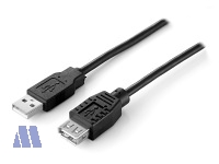 equip USB2.0 Verlängerungskabel schwarz 1.8m Stecker A/Buchse A