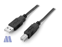 equip USB2.0 Anschlusskabel 1m Stecker A/Stecker B schwarz