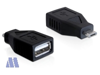 Delock Adapter USB micro B St -> USB A Bu