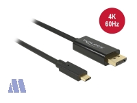 Delock USB Kabel Type-C™ Stecker -> Display Port Stecker 4K 1m, schwarz