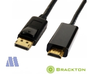 Brackton 4K Display Port 1.2 -> HDMI Kabel St/St 2.0m, aktiv
