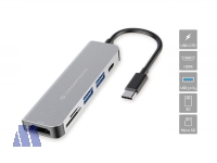 Conceptronic DONN02G 6-in-1 USB Typ-C zu HDMI-Adapter