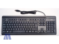 Fujitsu KB410 Tastatur USB schwarz russisch bulk