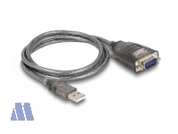 Delock USB 2.0 Typ A/seriell 9-pol DSUB Kabel mit Muttern und 3x LED 1m