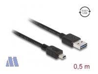 Delock EASY-USB2.0 A Stecker -> mini-B USB, 0.5m