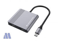 Conceptronic DONN13G 4-in-1 USB Typ-C zu 2x Display Adapter