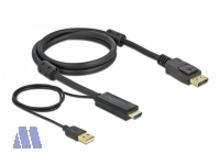 Delock Kabel HDMI  -> Display Port 1.2 St/St 4K 30Hz, 1m