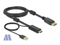 Delock Kabel HDMI  -> Display Port 1.2 St/St 4K 30Hz, 2m