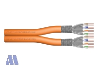 Digitus TP Kabel starr S/FTP Cat 7 Duplex 100m orange