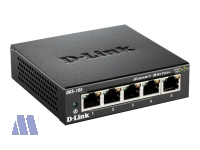 D-Link DGS-105 5-Port 10/100/1000 Switch, ohne Lüfter, Metallgehäuse