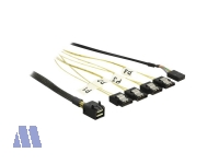 Delock Kabel mini SAS HD St/St (SFF 8643) 4x SATA, 0.5m + Seitenband