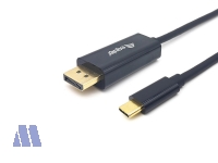 equip USB Kabel Type-C™ Stecker -> Displayport 1.2 Stecker 4K/60Hz 1m, schwarz