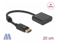 Delock Adapter DisplayPort 1.2 Stecker -> HDMI Buchse 4K aktiv