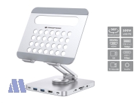 Conceptronic DONN26G 8-in-1 USB Typ-C Docking Tablet Ständer