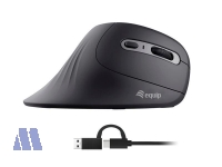 equip Vertikale ergonomische USB-C + A Maus schwarz