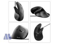 equip Vertikale ergonomische USB-C + A Maus schwarz