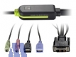 LevelOne KVM-0260 2-Port USB DVI KVM Switch mit Audio