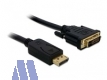 Delock Display Port -> DVI (24+1) Kabel St/St 2m