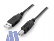 equip USB2.0 Anschlusskabel 3m Stecker A/Stecker B schwarz