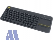Logitech K400 Plus wireless Touch Tastatur USB schwarz