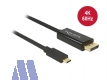 Delock USB Kabel Type-C™ Stecker -> Displayport Stecker 4K 1m, schwarz