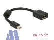 Delock Adapter mini Display Port 1.2 (St) -> Displayport Buchse 4K, 15cm