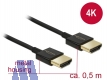 Delock High Speed 4K HDMI mit Ethernet Kabel 0.5m St/St High Quality