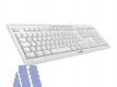 Cherry STREAM Tastatur, USB, White Gray