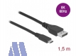 Delock USB Kabel Type-C™ Stecker -> Displayport Stecker 8K 1.5m, schwarz