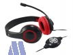 Conceptronic CCHATSTARU2B Headset USB schwarz/rot