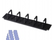 Digitus Kabelrangierpanel mit Kabelführungsbügeln schwarz