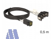Delock Kabel mini SAS HD St/St (SFF 8643) 4x SATA, 0.5m