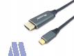 equip USB Kabel Type-C™ Stecker -> HDMI Stecker 4K/60Hz 1m, schwarz