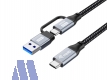 equip 2in1 USB 3.2 Gen 2x2 Type-C™ aud C/A PD100W 4K/60Hz Stecker/Stecker, 1m